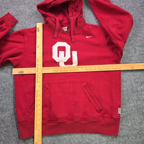 Vintage Nike Team Oklahoma Sooners OU Hoodie Embroidered Heavy Stash Pocket M - Picture 8 of 10